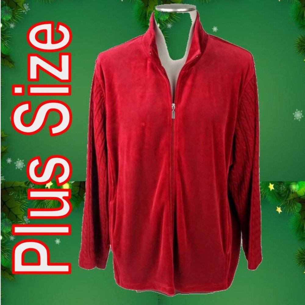 Coldwater Creek Zipper Cardigan Cable Knit Sleeves